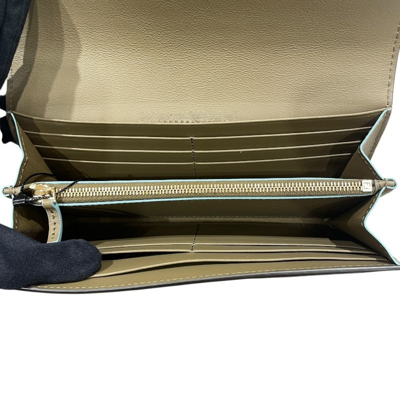 フェンディ FENDI ピーカブーウォレット 8M0427-A91B ピンク・ゴールド金具 レザー レディース 長財布