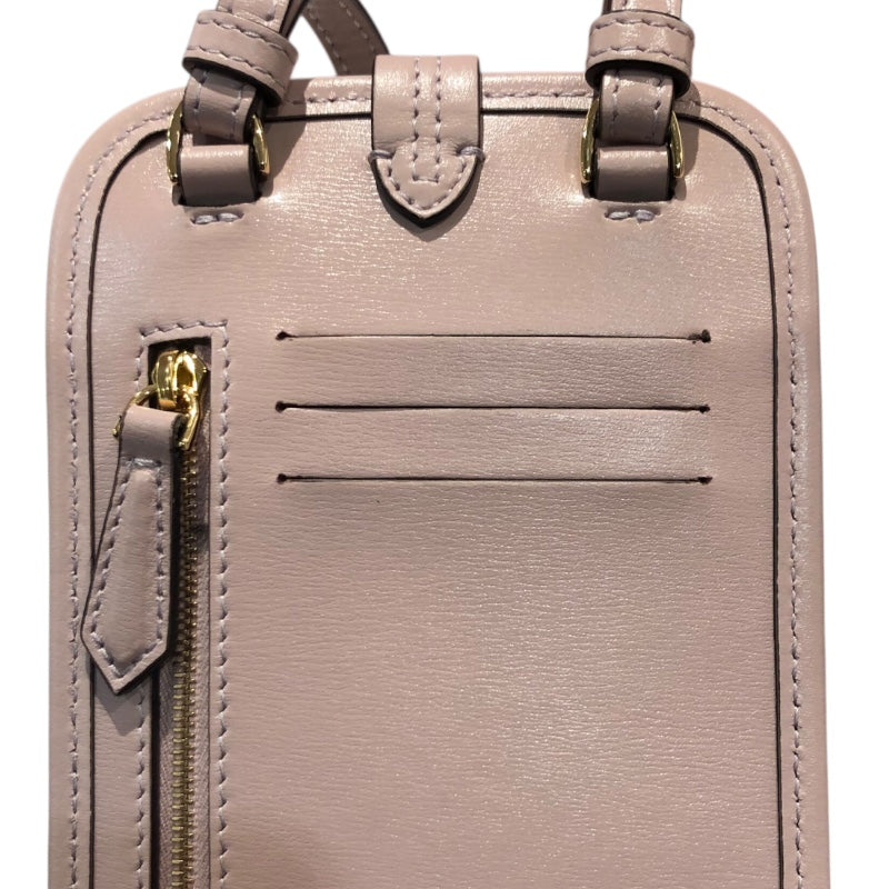 フェンディ FENDI オーロックフォンショルダー 7AS131-AHM0 ピンク・ゴールド・シルバー金具 レザー レディース ショルダーバッグ