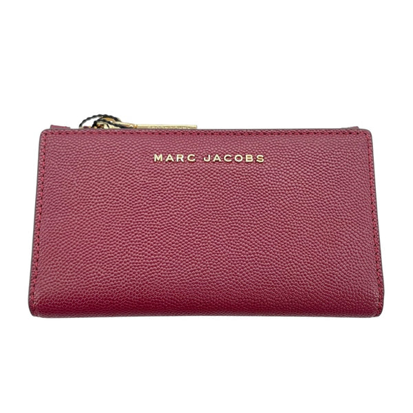 マークジェイコブス MARC JACOBS ロゴコンパクトウォレット S105M06SP2 ボルドー×ブラック レザー レディース 二つ折り財布