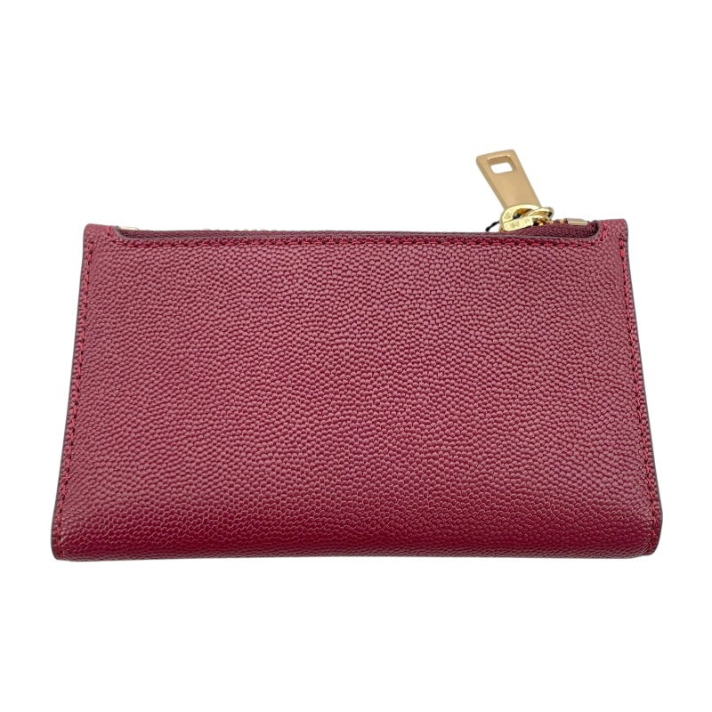 マークジェイコブス MARC JACOBS ロゴコンパクトウォレット S105M06SP2 ボルドー×ブラック レザー レディース 二つ折り財布