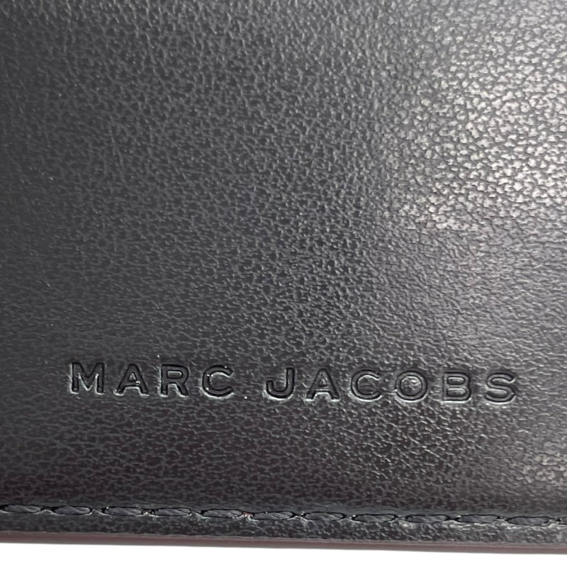 マークジェイコブス MARC JACOBS ロゴコンパクトウォレット S105M06SP2 ボルドー×ブラック レザー レディース 二つ折り財布
