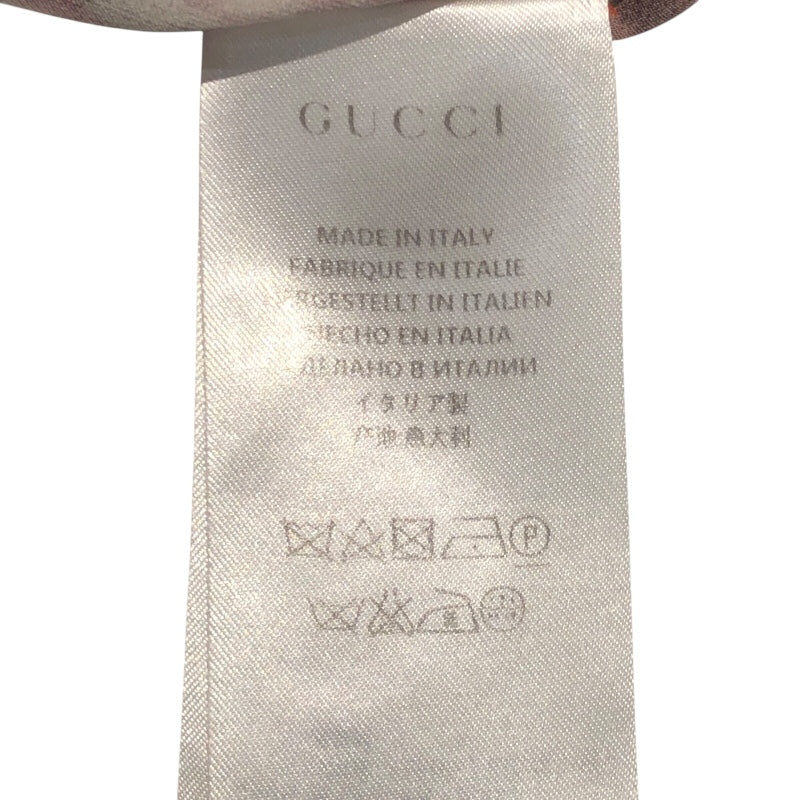 グッチ GUCCI 花柄ボウタイシャツ 400160 レッド シルク レディース 長袖シャツ