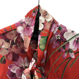 グッチ GUCCI 花柄ボウタイシャツ 400160 レッド シルク レディース 長袖シャツ