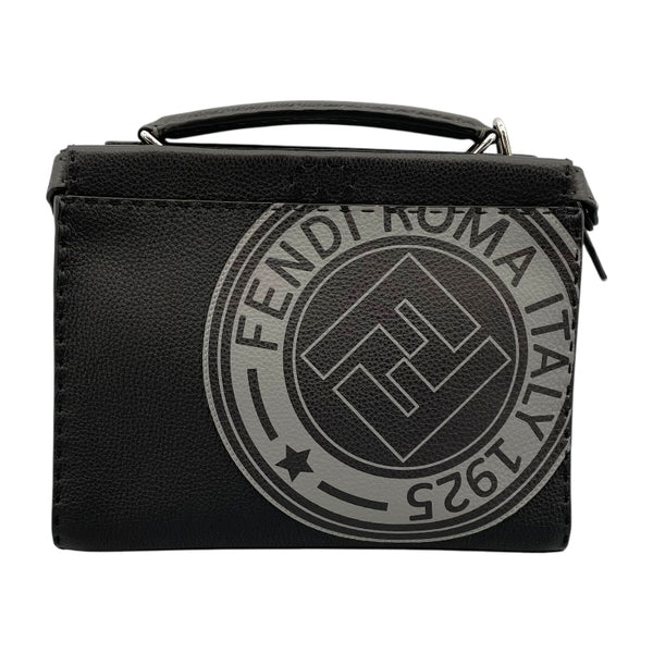 フェンディ FENDI ピーカブーフィットFFスタンプ 7VA422 ブラック レザー メンズ ハンドバッグ