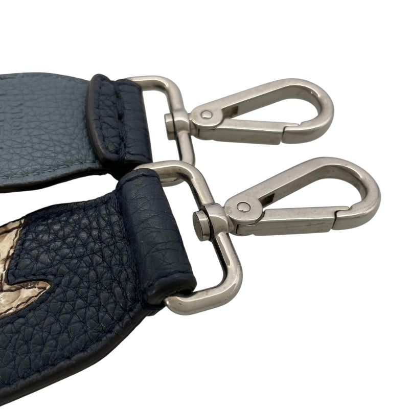 フェンディ FENDI ショルダーストラップ グレー レザー レディース ショルダーストラップ
