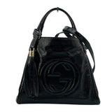 グッチ GUCCI ソーホーインターロッキングG　2WAYバッグ 336751 ブラック GD金具 パテント レディース ハンドバッグ