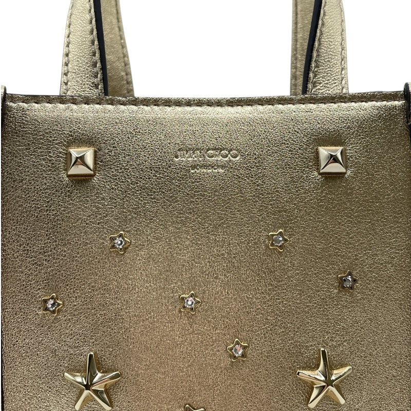 ジミーチュウ JIMMY CHOO ミニN/Sトート ライトゴールド レザー レディース トートバッグ