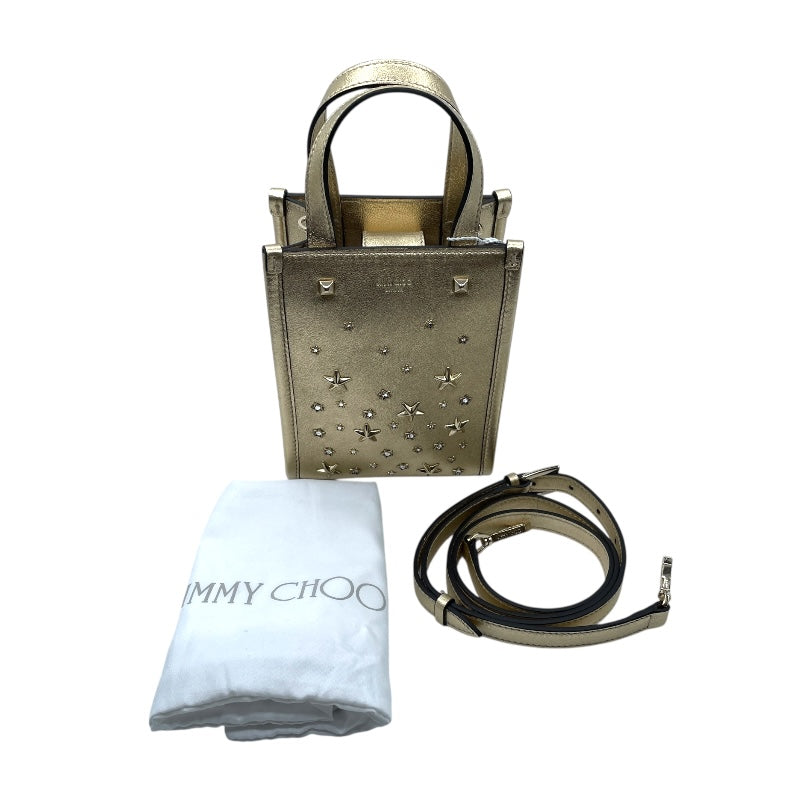 ジミーチュウ JIMMY CHOO ミニN/Sトート ライトゴールド レザー レディース トートバッグ