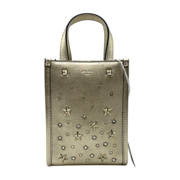 ジミーチュウ JIMMY CHOO ミニN/Sトート ライトゴールド レザー レディース トートバッグ