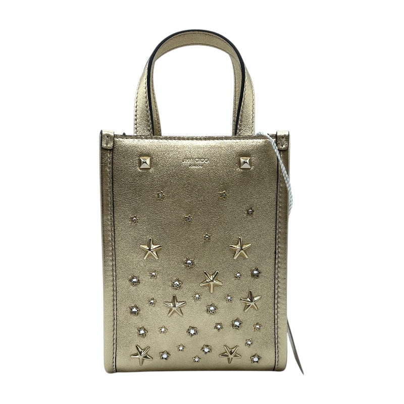 ジミーチュウ JIMMY CHOO ミニN/Sトート ライトゴールド レザー レディース トートバッグ
