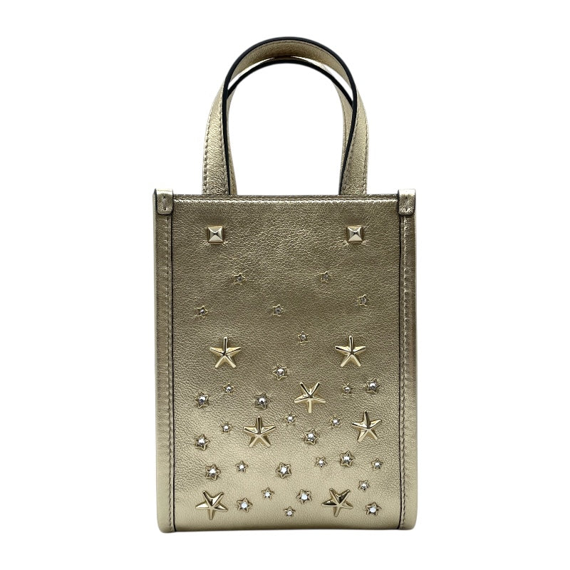 ジミーチュウ JIMMY CHOO ミニN/Sトート ライトゴールド レザー レディース トートバッグ