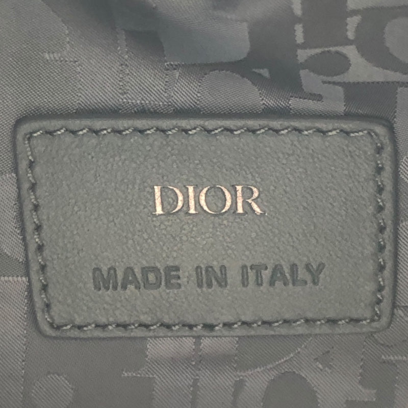 クリスチャン・ディオール Christian Dior ウエストポーチバッグ グレー レザー メンズ ウエストバッグ
