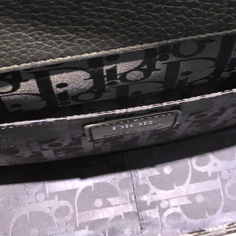 クリスチャン・ディオール Christian Dior ギャロップショルダーバック ブラック レザー メンズ ショルダーバッグ