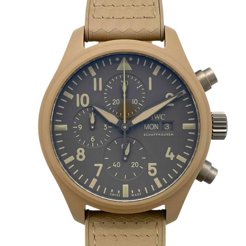 インターナショナルウォッチカンパニー IWC パイロットウォッチ クロノグラフ トップガン IW389103 カーキ SS 自動巻き メンズ 腕時計