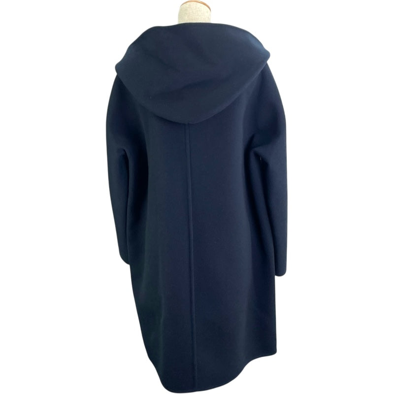 エルメス HERMES ベビーカシミヤダッフルコート 4HO124DB ネイビー カシミヤ レディース ダッフルコート