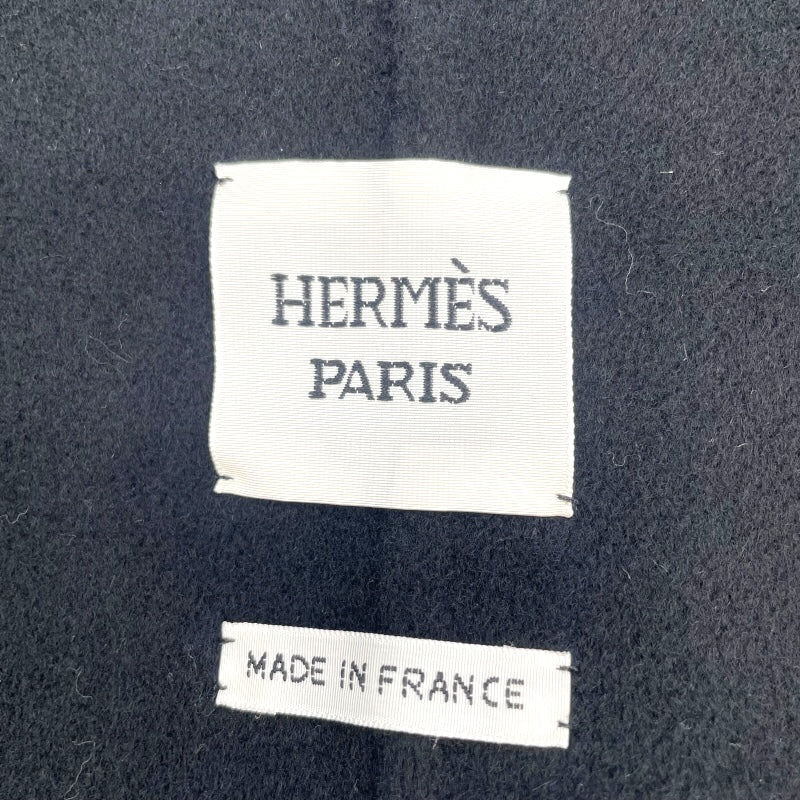 エルメス HERMES ベビーカシミヤダッフルコート 4HO124DB ネイビー カシミヤ レディース ダッフルコート