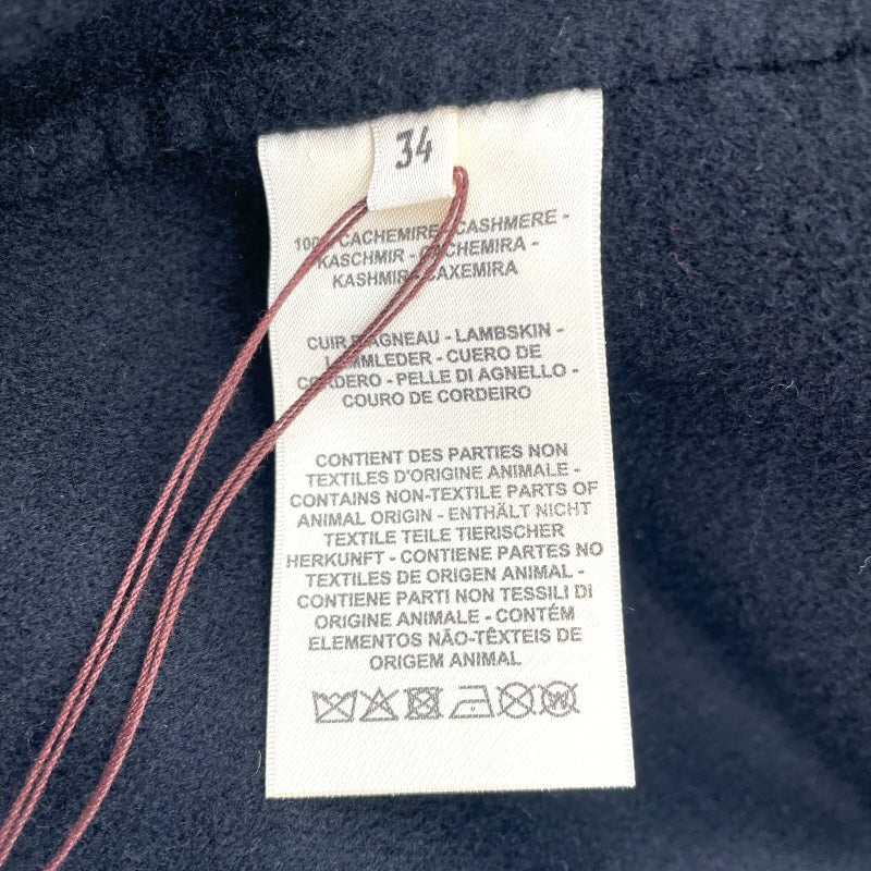 エルメス HERMES ベビーカシミヤダッフルコート 4HO124DB ネイビー カシミヤ レディース ダッフルコート