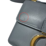 クリスチャン・ディオール Christian Dior モンテーニュ30 マイクロショルダーバッグ ライトブルー・ゴールド金具 カーフ レディース ショルダーバッグ