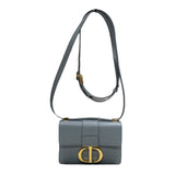 クリスチャン・ディオール Christian Dior モンテーニュ30 マイクロショルダーバッグ ライトブルー・ゴールド金具 カーフ レディース ショルダーバッグ