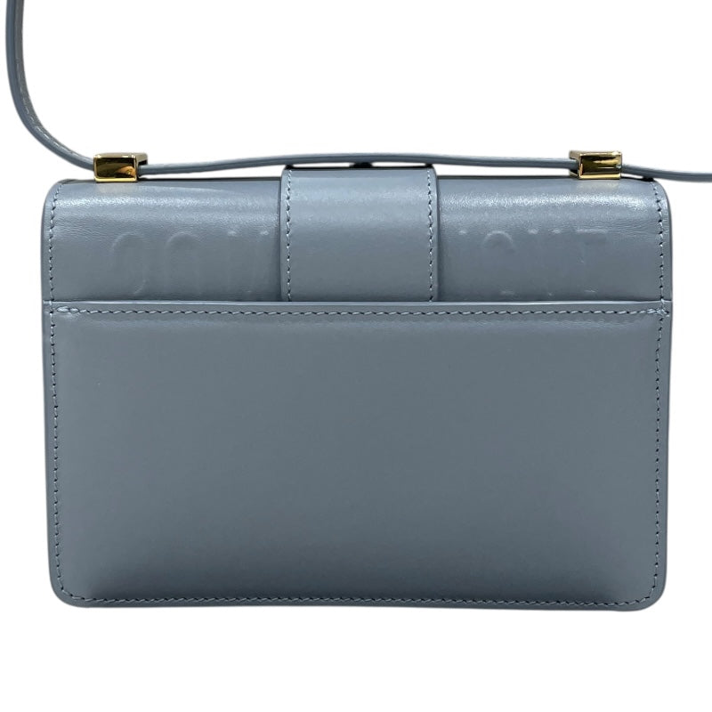 クリスチャン・ディオール Christian Dior モンテーニュ30 マイクロショルダーバッグ ライトブルー・ゴールド金具 カーフ レディース ショルダーバッグ