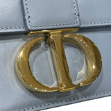 クリスチャン・ディオール Christian Dior モンテーニュ30 マイクロショルダーバッグ ライトブルー・ゴールド金具 カーフ レディース ショルダーバッグ