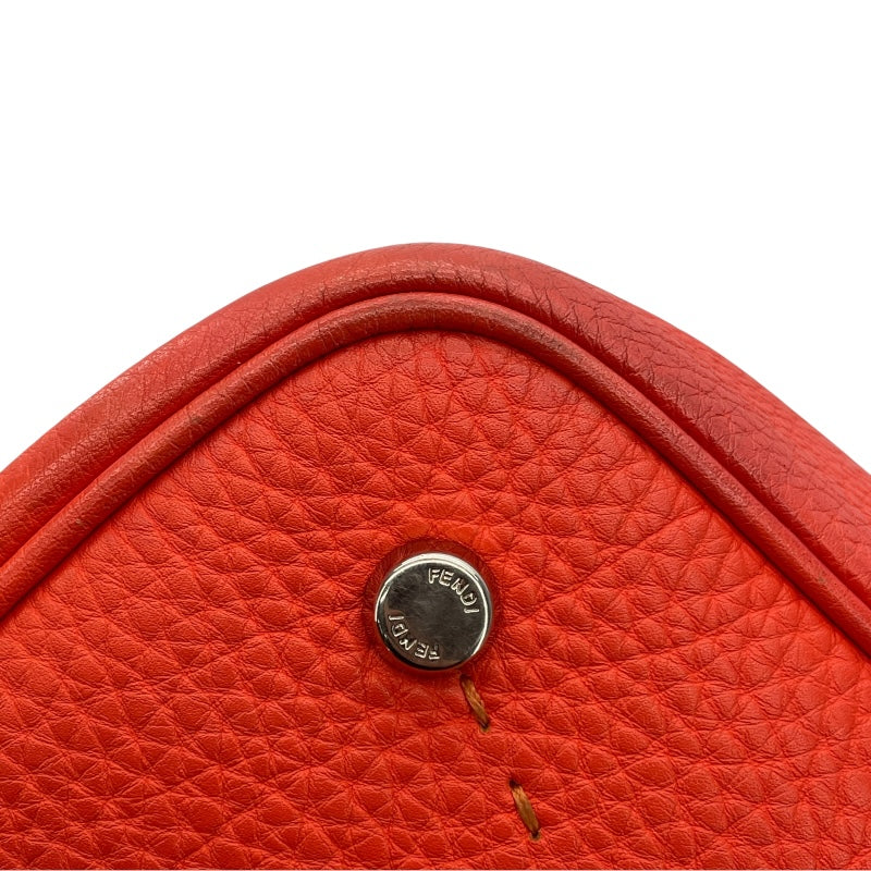 フェンディ FENDI セレリアショルダーバッグ 8BT218 オレンジ SV金具 レザー レディース ショルダーバッグ