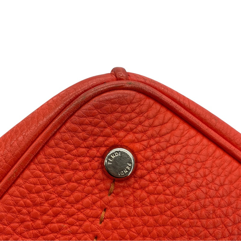 フェンディ FENDI セレリアショルダーバッグ 8BT218 オレンジ SV金具 レザー レディース ショルダーバッグ