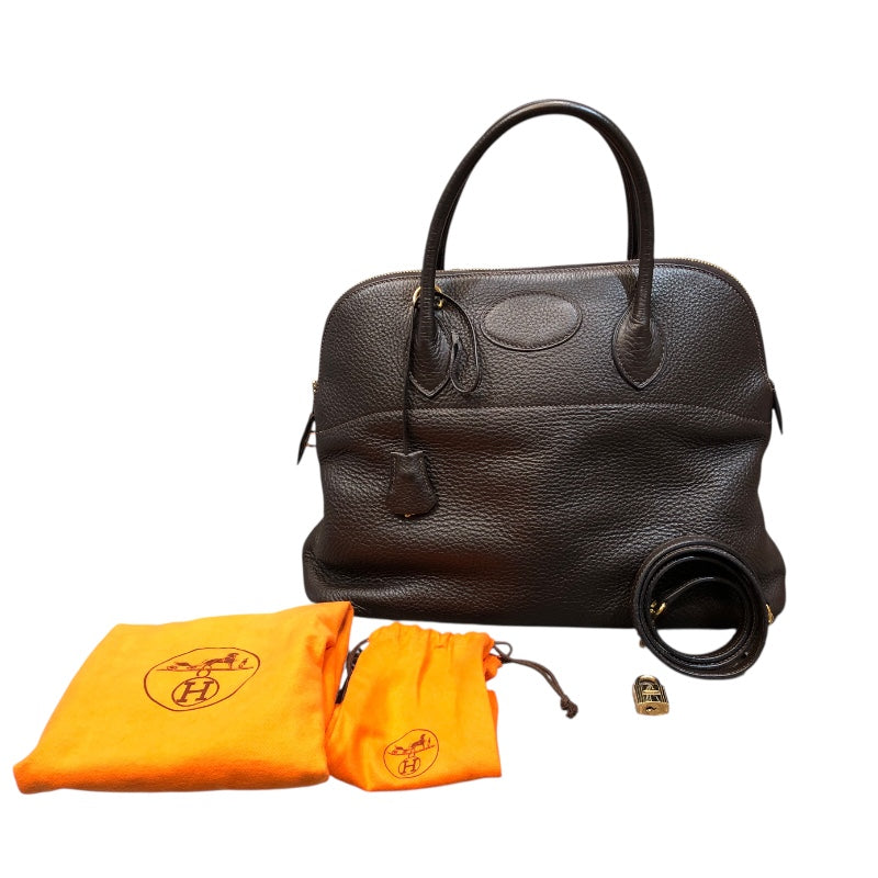 エルメス HERMES ボリード35 □G刻印 ショコラ　ゴールド金具 トリヨン レディース ショルダーバッグ