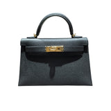 エルメス HERMES ミニケリー2 K刻印 ブラック ゴールド金具 エプソン レディース ショルダーバッグ