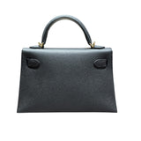 エルメス HERMES ミニケリー2 K刻印 ブラック ゴールド金具 エプソン レディース ショルダーバッグ
