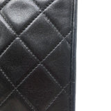 シャネル CHANEL マトラッセフルフラップチェーンショルダー ブラック ラムレザー レディース ショルダーバッグ