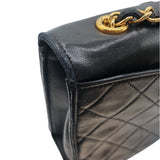 シャネル CHANEL マトラッセフルフラップチェーンショルダー ブラック ラムレザー レディース ショルダーバッグ