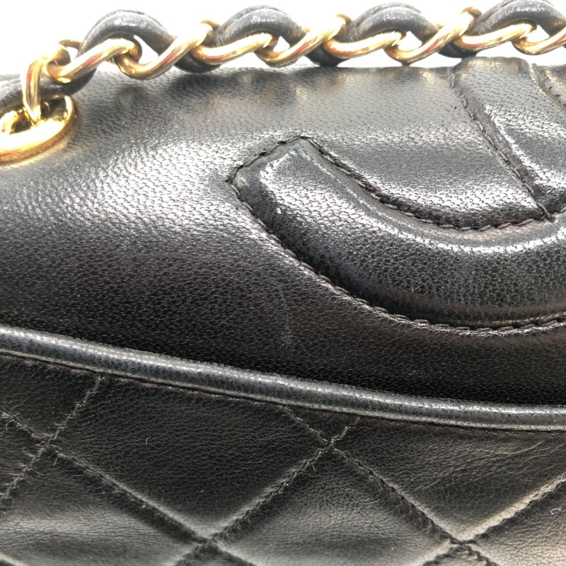 シャネル CHANEL マトラッセフルフラップチェーンショルダー ブラック ラムレザー レディース ショルダーバッグ