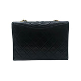 シャネル CHANEL マトラッセフルフラップチェーンショルダー ブラック ラムレザー レディース ショルダーバッグ