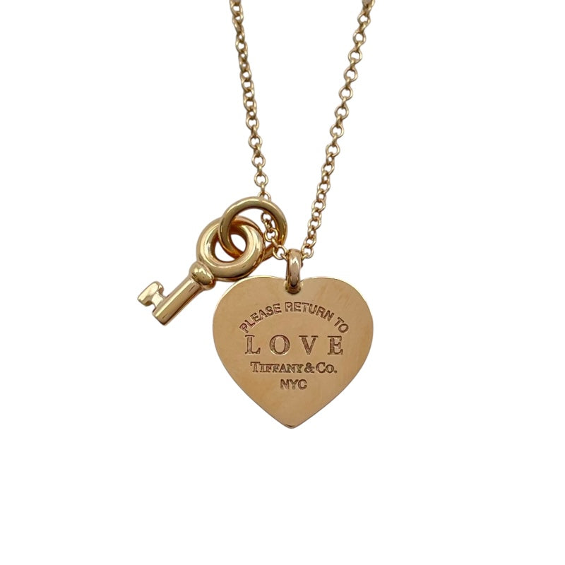 ティファニー TIFFANY＆CO ノターントゥラブハードタグキーダイヤネックレス ピンクゴールド Au750 ダイヤモンド ジュエリー