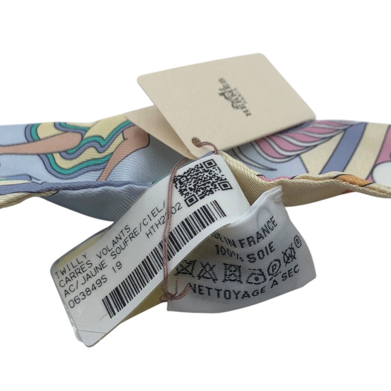 エルメス HERMES ツイリー CARRES VOLANTS マルチカラー シルク レディース スカーフ