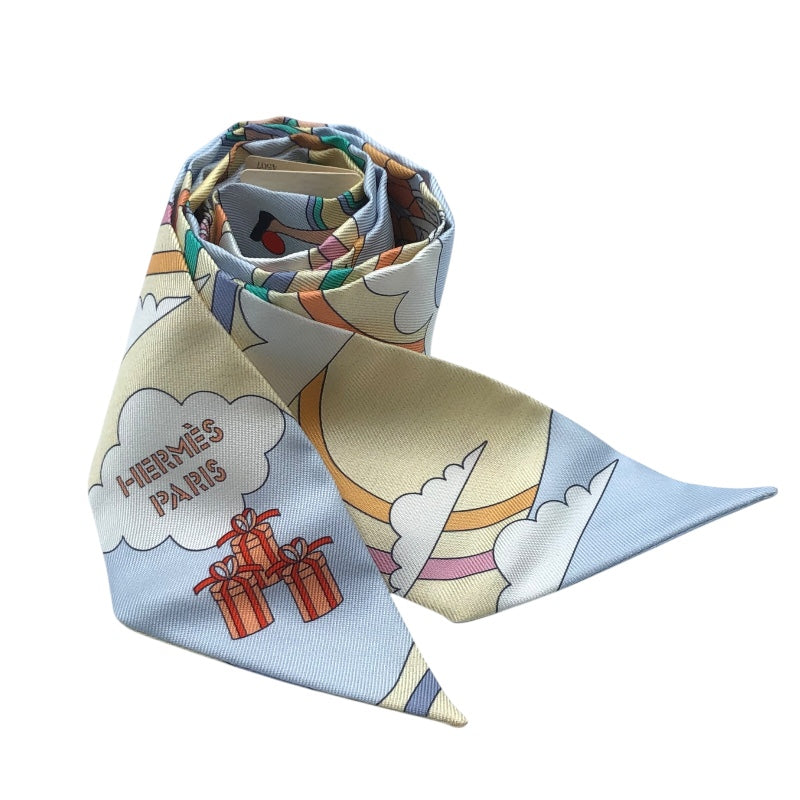 エルメス HERMES ツイリー CARRES VOLANTS マルチカラー シルク レディース スカーフ