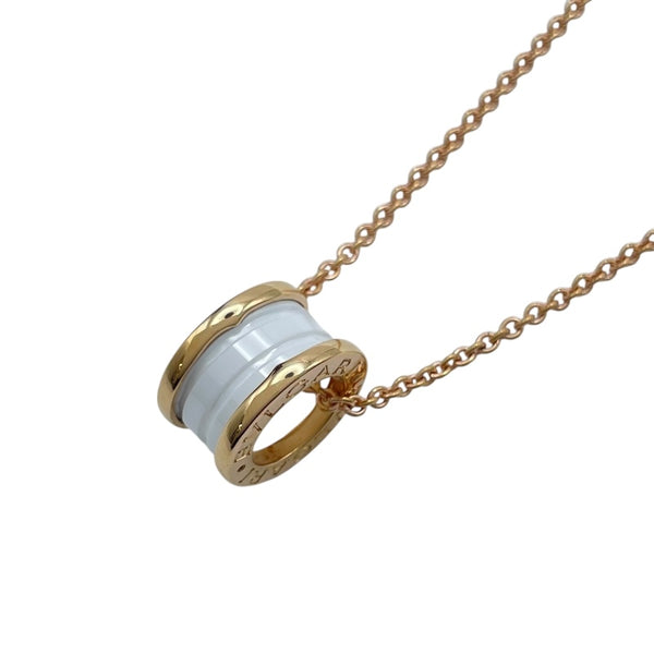 ブルガリ BVLGARI ビーゼロワン ネックレス ピンクゴールド Au750/ホワイトセラミック ジュエリー