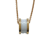 ブルガリ BVLGARI ビーゼロワン ネックレス ピンクゴールド Au750/ホワイトセラミック ジュエリー