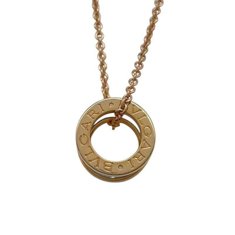 ブルガリ BVLGARI ビーゼロワン ネックレス ピンクゴールド Au750/ホワイトセラミック ジュエリー