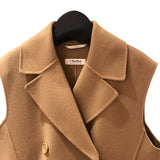 S Max Mara ダブルフェイスベストロングコート 23927603336 キャメル ウール レディース その他アウター