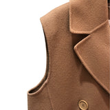S Max Mara ダブルフェイスベストロングコート 23927603336 キャメル ウール レディース その他アウター