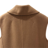 S Max Mara ダブルフェイスベストロングコート 23927603336 キャメル ウール レディース その他アウター