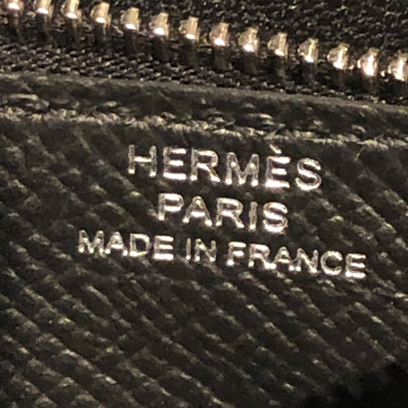 エルメス HERMES コンスタンススリム W刻 ブラック/シルバー金具 エプソン レディース ポーチ