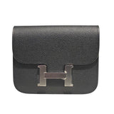 エルメス HERMES コンスタンススリム W刻 ブラック/シルバー金具 エプソン レディース ポーチ