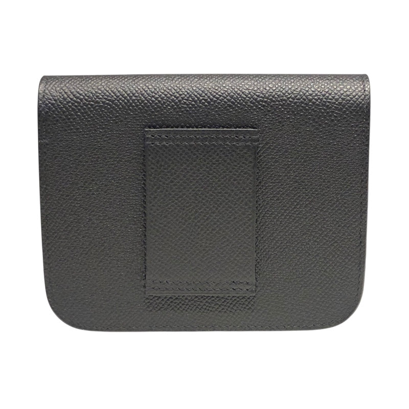 エルメス HERMES コンスタンススリム W刻 ブラック/シルバー金具 エプソン レディース ポーチ