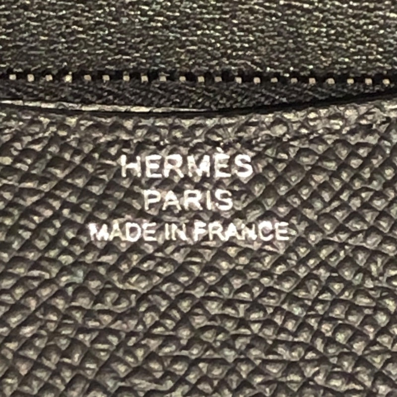 エルメス HERMES コンスタンススリム W刻 ブラック/シルバー金具 エプソン レディース ポーチ