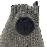 エルメス HERMES ヴォルヴェール ショートブーツ グレー ニット レディース ブーツ