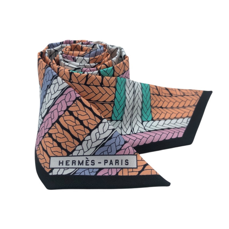 HERMES シルク スカーフ マルチカラーツイリー エルメス HERMES ツイリー TRESSE H マルチカラー シルク