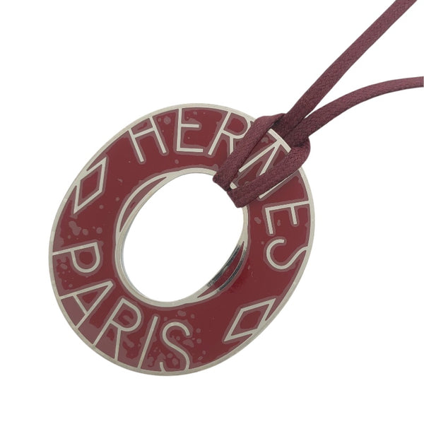 エルメス HERMES イスムネックレス レッド メタル アクセサリー